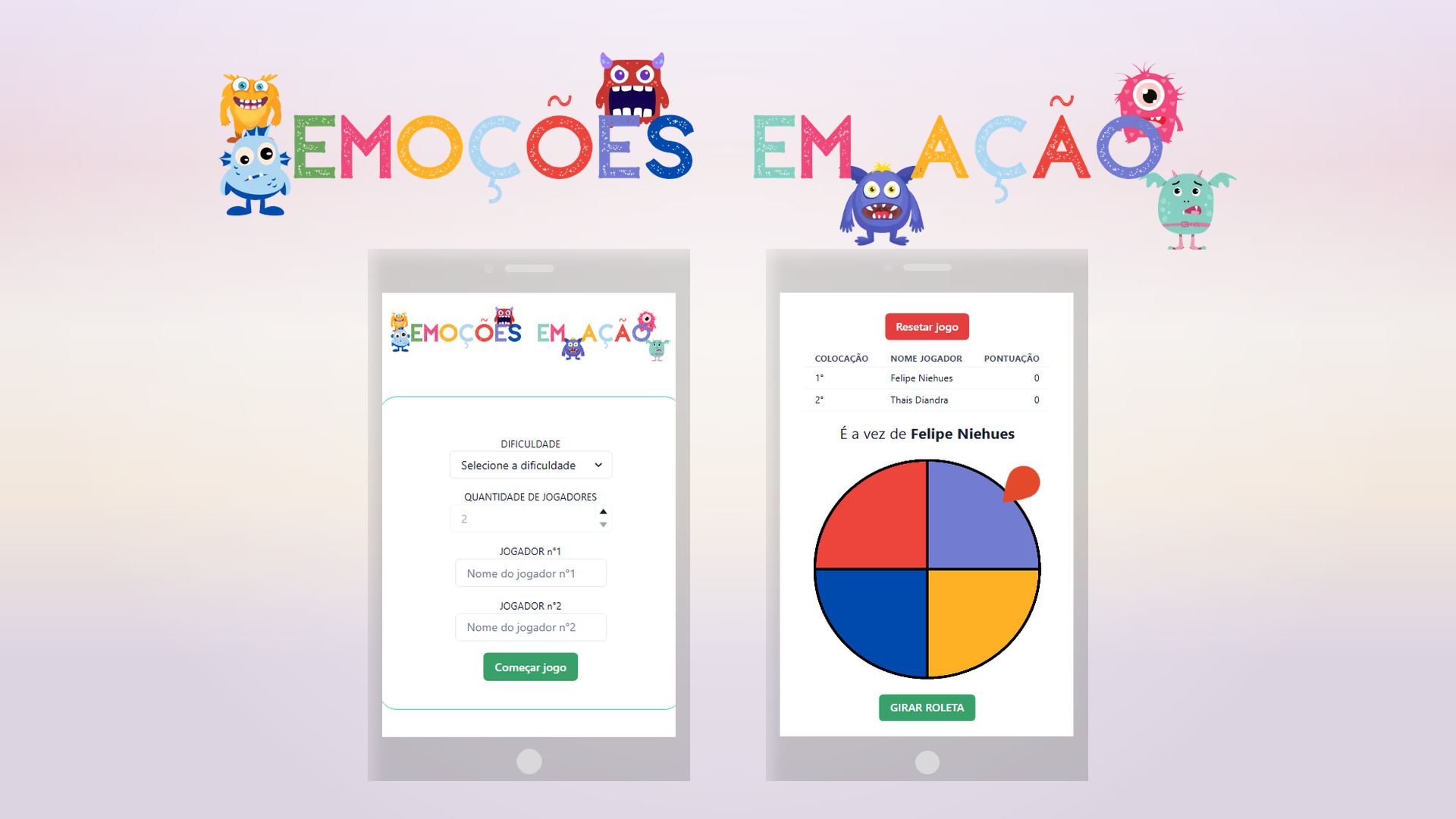 Jogo - emoções em ação